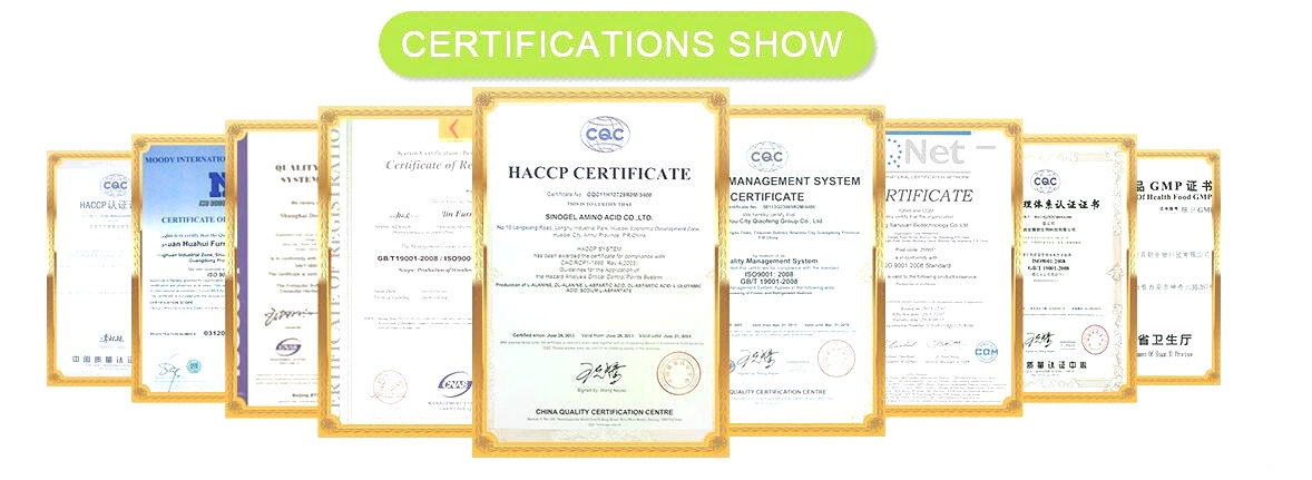 plant extract Certification certificate